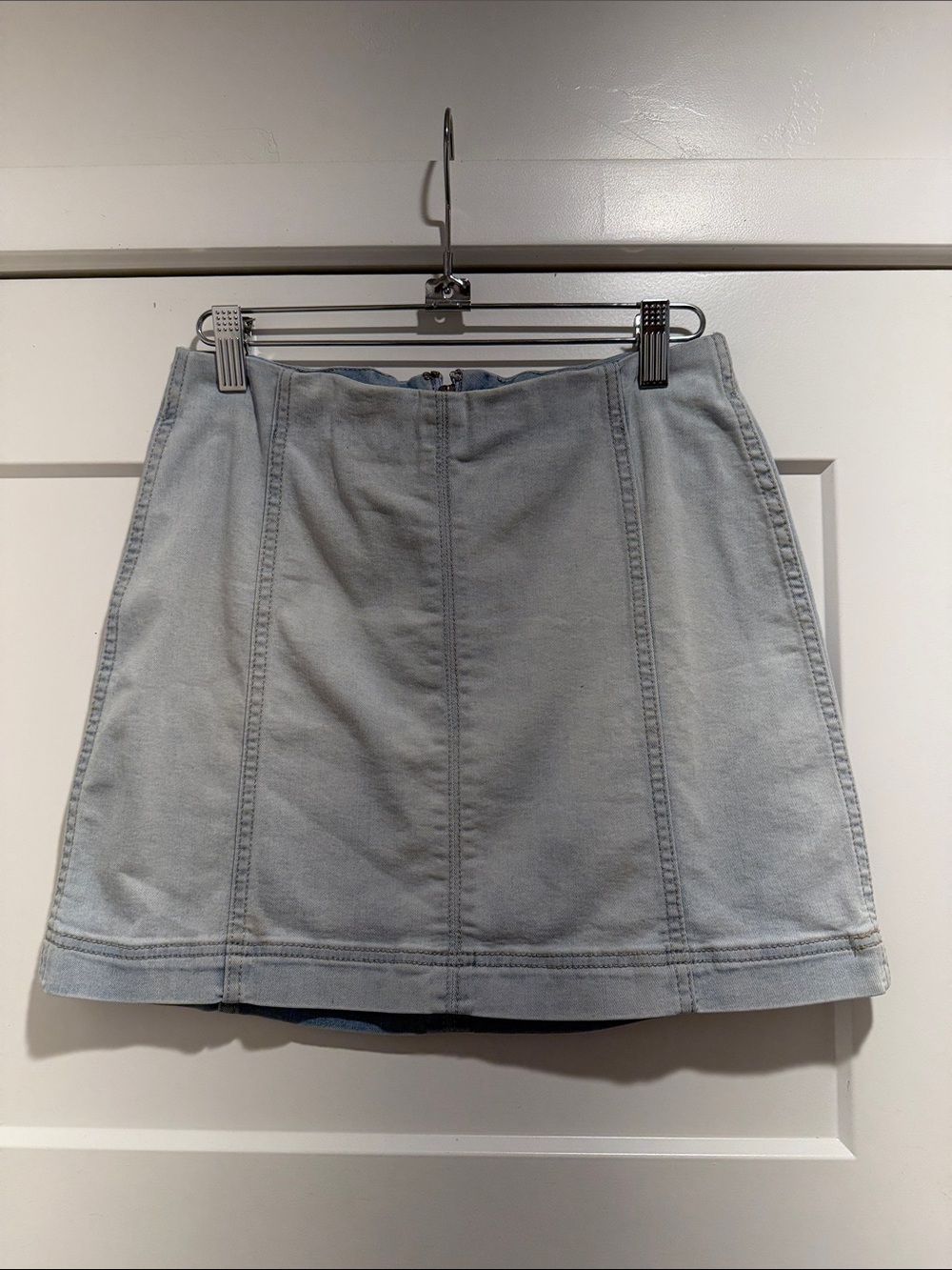 Classic Light Blue Denim Mini Skirt